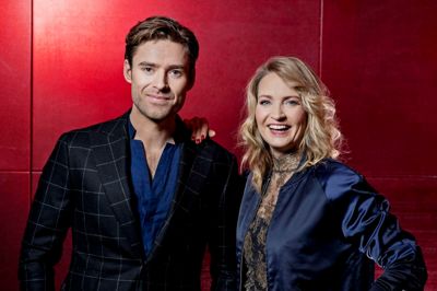 Johannes Nymark og Annette Heick er værter for Melodi Grand Prix 2017. Din vært på aoh.dk hedder Martin Hove Thomsen og han vil guide brugerne igennem generalprøven. ? Foto: Agnete Schlichtkrull/DR