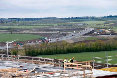 Der er en fremragende udsigt fra taget af det nye sygehus i Gødstrup.
Foto: Flemming Hansen