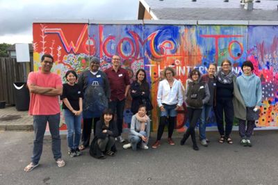 Sådan så det ud, da sidste års kunstnere kom til workshoppen på Grludsted Friskole. ?Privatfoto