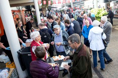Østerports Slagter havde gang i salget af grillpølser ?Foto: Tom Laursen