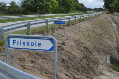 Arbejdet med cykelstien fra St. Thorlund til Nørre Snede er gået i gang. ?Foto: Flemming Thulstrup