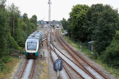 Et Arriva-tog holder stille igen her til morgen. Foto: Palle Heering Nielsen