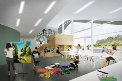 Model for dele af Hjertets indretning og brug. ?Illustration: C.F. Møller