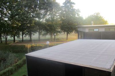 Foto fra en kold mandag morgen i Aaparken. Frosten er kommet til området. Foto: Ole C. P. Sørensen