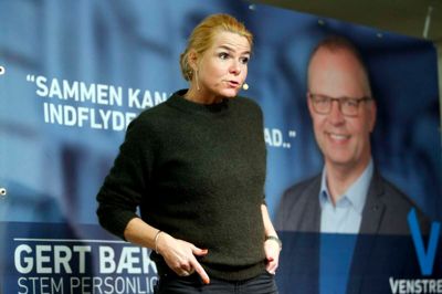 Inger Støjberg (V) var yderst veltalende og veloplagt ved Isenvad Venstres møde i den gamle købmandsgård.?