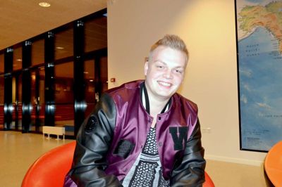 Martin Andersen er nyvalgt medlem af Ungdomsrådet i Ikast-Brande - IBUR og har sagt ja til at være ordstyrer ved den store afsluttende paneldebat i Going Politic Camp på Ikast-Brande Gymnasium ?foto: Laila Kempel