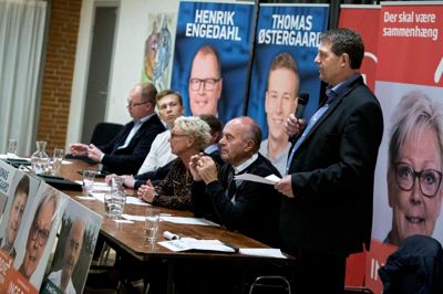 Valgmøde i Bording Forsamlingshus. ?Foto: Tom Laursen