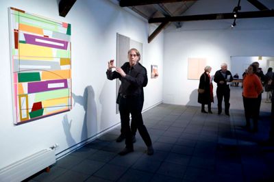 Fra åbningen af den udstilling i Kunstpakhuset, som nu præmieres. ?Foto Henrik Ole Jensen