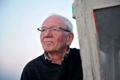 Bent Knudsen på vej ud på fjorden i sin lille båd i sommers ?foto: Privat
