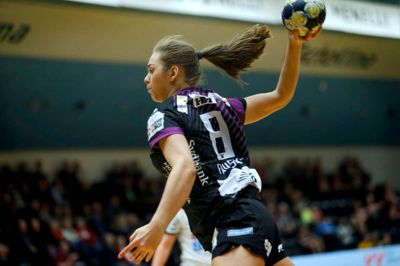 Helene Fauske scorede fem gange for FCM i sejren over Randers HK. Foto: Flemming Hansen