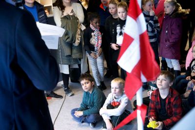 Gludsted Friskole har indviet en ny tilbygning på 220 kvadratmeter. En udvidelse, der har været nødvendig på grund af stigende antal elever og børnehavebørn. ?Foto: Flemming Hansen