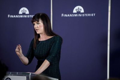 Innovationsminister Sophie Løhde (V) fremlagde onsdag den 7. marts Finansministeriets omfattende lockoutvarsel af statsansatte. Foto: Scanpix/Liselotte Sabroe