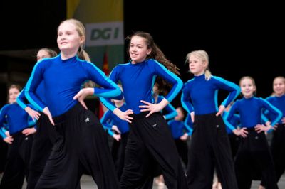 Gymnastikhold fra hele Midtjylland deltager ved forårsstævnet.?Foto: Tom Laursen