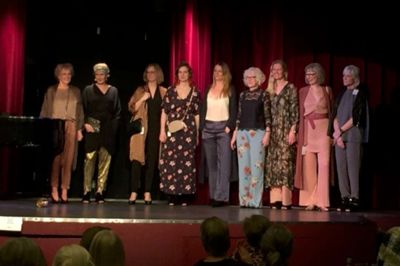 Ni modeller gik catwalk til aftenens modeshow ?foto: Privat