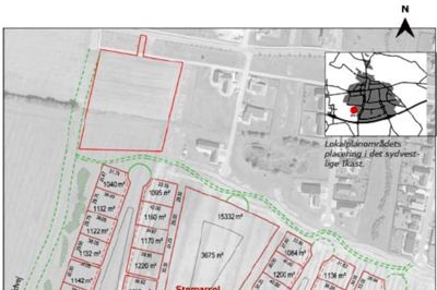 Tegningen viser de byggegrunde i Birkelyst, der nu kommer til salg. ?ILLUSTRATIOn: Ikast-BRande Kommune