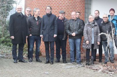 Repræsentanter fra Nørre Snede Byinvest, Domea og Ikast-Brande Kommune mødtes, da det kommende projekt for den gamle Namagrund blev afsløret.