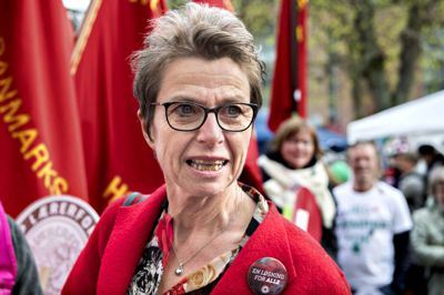Grete Christensen, formand for Dansk Sygeplejeråd og topforhandler for de ansatte i regionerne, oplyser natten til lørdag, at der er indgået en aftale for hele det regionale område. Dermed er varslet konflikt på sygehuse afblæst. Scanpix/Jens Nørgaard Larsen/arkiv