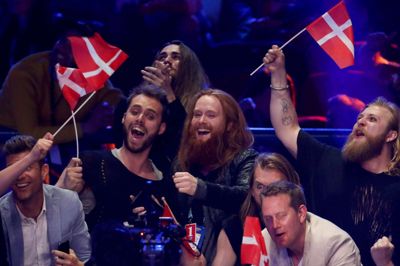 Rasmussen og vikingekoret endte på en niendeplads. Foto: Reuters/Pedro Nunes