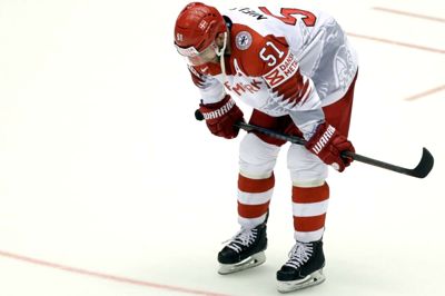 Frans Nielsen blev med tre mål og tre assists dansk topscorer ved VM, men veteranens indsats rakte ikke til at føre Danmark i kvartfinalen. Foto: Reuters/David W Cerny