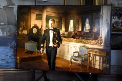 Keld Navntoft/Ritzau Scanpix. Australske Ralph Heimans har malet et portræt af kronprins Frederik i anledning af hans 50-års fødselsdag.