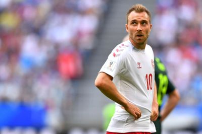 Christian Eriksen var på pletten for Danmark tidligt i kampen mod Australien, men en VAR-dom gik danskerne imod, hvorfor Australien fik tilkendt og udnyttede et straffespark. Kampen endte 1-1. Foto: Dylan Martinez/Reuters