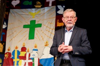 Kjeld Holm hyldede friheden og demokratiet, som han mener, vi aldrig må tage for givet. ?foto: henrik ole jensen