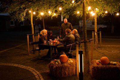 Der var hygge og stemning på kulturnatten i Bording. ?Foto: Laila Kempel
