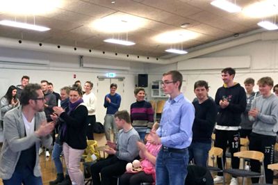 Jazzkaravanen med Jesper Bodilsen besøgte ISI. ?Foto: Privat
