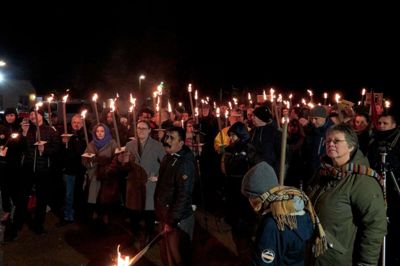 Mange var mødt op til Lysfesten. ?Foto: John Ketelsen