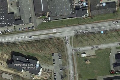 Der kommer ny lysanlæg i et trafikeret kryds ved indkørslen til Bøgildvej. ?Illustration: Google Map