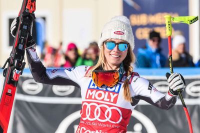 Tiziana Fabi/Ritzau Scanpix. Amerikaneren Mikaela Shiffrin hentede søndag sin 11. World Cup-sejr i sæsonen.