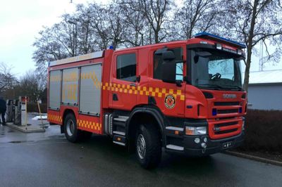 Brandårsagen er endnu ukendt, og ingen mennesker skulle reddes ud eller evakueres, oplyser Brand&Redning MidtVest. ?Foto: Privatfoto