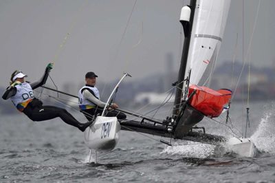 William West/Ritzau Scanpix. Sammen med Anette Viborg Andreasen deltog Allan Nørregaard i 2016 ved OL i Nacra 17-klassen. Parret fik en 12.-plads.