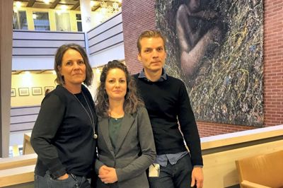 Det kommunale Fastholdelsesteam består af jobkonsulenterne fra venstre Lene Abild, Imogen Vilstrup og Gert Hansen. Foto: Jette Aaes