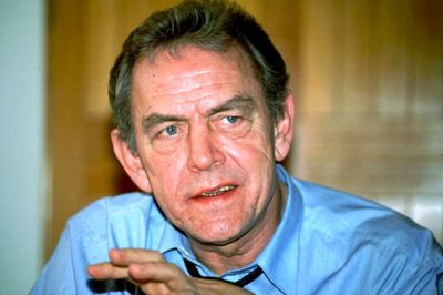 Hans Jørgen Jensen gik på pension som DR's generaldirektør i 1994. Samme år vandt hans Modersmål-Selskabets pris for sit arbejde i Danmarks Radio. ?Foto: Bent K Rasmussen/Ritzau Scanpix