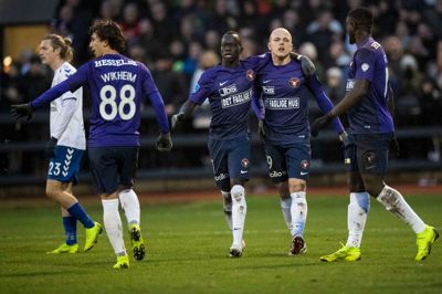Pokaljubel i Kolding. FCM er sikkert videre til semifinalen. Foto: Claus Fisker/Ritzau Scanpix