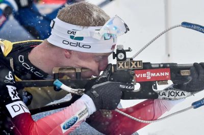 News Agency/Reuters. Norske Johannes Thingnes Bø var skarp med riflen i lørdagens jagtstart. (Arkivfoto)