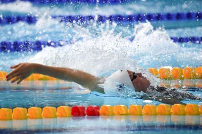 Francois Xavier Marit/Ritzau Scanpix. Mie Ø. Nielsen svømmer ved kvindernes 100-meter rygsvømning i semifinalen ved EM i Glasgow i 2018. Hun deltager også i Danish Open i den kommende weekend.