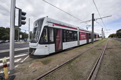 Henning Bagger/Ritzau Scanpix. Letbanen omkring Aarhus åbner ny strækning til Grenaa i slutningen af april. (Arkivfoto)