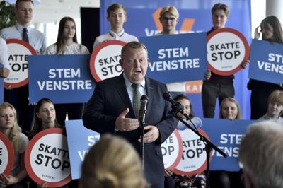 Tariq Mikkel Khan/Ritzau Scanpix. Statsminister Lars Løkke Rasmussen under et pressemøde efter Venstre holdt kandidatsamling og hovedbestyrelsesmøde i Bella Center i København søndag.