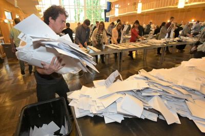 Axel Schütt/Ritzau Scanpix. Ved valget til EU-Parlamentet i 2014 var valgdeltagelsen 56,3 procent. Professor Rune Stubager fra Aarhus Universitet tror ikke, at man skal forvente en højere deltagelse i år. (Arkivfoto)