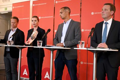 Philip Davali/Ritzau Scanpix. S-formand Mette Frederiksen præsenterede fredag sit partis plan for udlændingepolitikken.