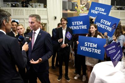 Mads Claus Rasmussen/Ritzau Scanpix. Kristian Jensen glæder sig over, at Venstre ser ud til at få fremgang ved valget til Europa-Parlamentet.