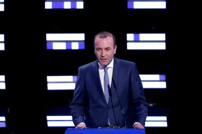 François Lenoir/Reuters. Manfred Weber, candidate of the European People's Party (EPP) for the next European Commission President, speaks at the Plenary Hall during the election night for European elections at the European Parliament in Brussels, Belgium, May 27, 2019. REUTERS/Francois Lenoir