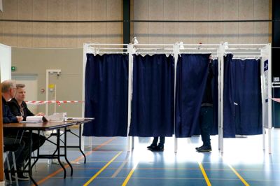 Valghandlingen er slut. Og stemmedeltagelsen viser sig rekordhøj. ?Foto: Flemming Hansen