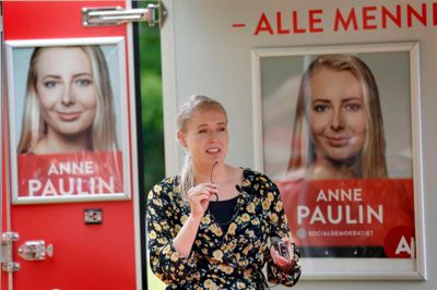 Det lykkedes for socialdemokraten Anne Paulin at blive valgt til Folketinget. Her ses hun ved et fremskudt grundlovsmøde 2. juni ved Klosterlund Museum. Foto: Flemming Hansen