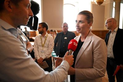 Philip Davali/Ritzau Scanpix. Mette Frederiksen er tilfreds med dialogen med Folketingets partier på førstedagen af regeringsforhandlingerne.