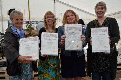 Dina Blomstrand, Ilse Christensen, Lotte Stoltenborg og Anja Norn er årets Branditter 2019. ?Foto: Laila Kempel