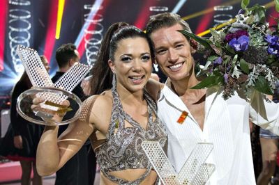 Bokseren Sarah Mahfoud vandt i 2016 tv-programmet "Vild med dans" med dansepartneren Morten Kjeldgaard.