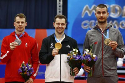 Jonathan Groth var stolt over sølvmedaljen efter finalenederlaget til Timo Boll.